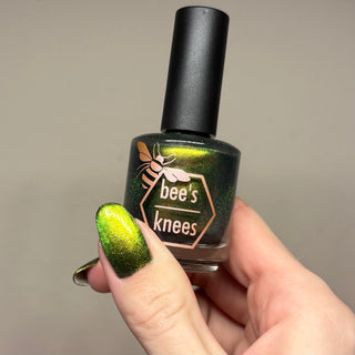 Image provided for Bee's Knees by a paid swatcher featuring the nail polish " Please Always Helps "