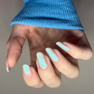 Image provided for Bee's Knees by a paid swatcher featuring the nail polish " Only Monsters Play God "