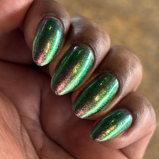 Image provided for Bee's Knees by a paid swatcher featuring the nail polish " I Would Demand a Companion "
