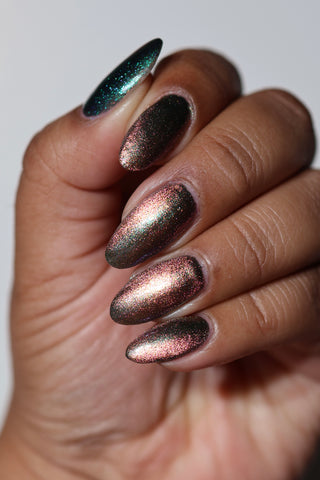 Image provided for Bee's Knees by a paid swatcher featuring the nail polish " Don't Throw Your Life Away for Me "