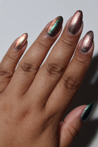Image provided for Bee's Knees by a paid swatcher featuring the nail polish " Don't Throw Your Life Away for Me "