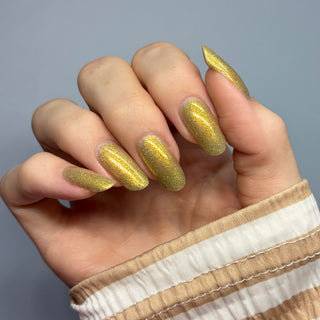 Image provided for Bee's Knees by a paid swatcher featuring the nail polish " Lord Percival the Second "
