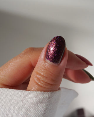 Image provided for Bee's Knees by a paid swatcher featuring the nail polish " Have Care for My Virtue "