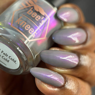 Image provided for Bee's Knees by a paid swatcher featuring the nail polish " But I Felt Cold, so Cold "