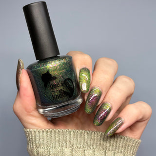 Image provided for Bee's Knees by a paid swatcher featuring the nail polish " Magiphilia "