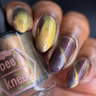Image provided for Bee's Knees by a paid swatcher featuring the nail polish " We can Both be Human "