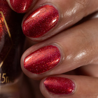 Image provided for Bee's Knees by a paid swatcher featuring the nail polish " Happy Hunting "