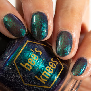 Image provided for Bee's Knees by a paid swatcher featuring the nail polish " Clarity "