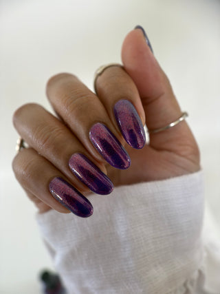 Image provided for Bee's Knees by a paid swatcher featuring the nail polish " The Great Unraveling "