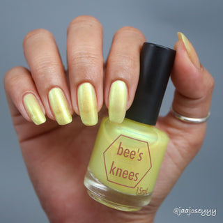 Image provided for Bee's Knees by a paid swatcher featuring the nail polish " Lightweaver "