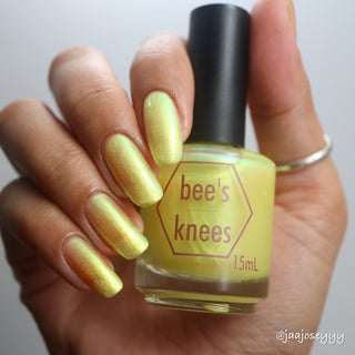 Image provided for Bee's Knees by a paid swatcher featuring the nail polish " Lightweaver "