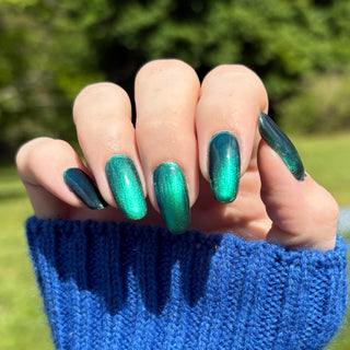 Image provided for Bee's Knees by a paid swatcher featuring the nail polish " This is Arkany "