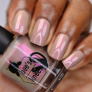 Image provided for Bee's Knees by a paid swatcher featuring the nail polish " Loving Someone is Not a Trap "