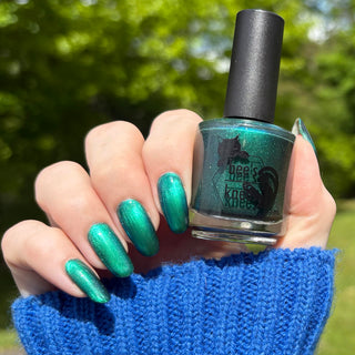 Image provided for Bee's Knees by a paid swatcher featuring the nail polish " This is Arkany "
