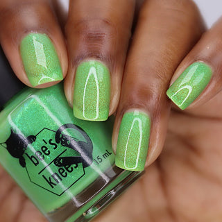 Image provided for Bee's Knees by a paid swatcher featuring the nail polish " I Really Liked Pudding "