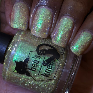 Image provided for Bee's Knees by a paid swatcher featuring the nail polish " Judgy Carlisle "
