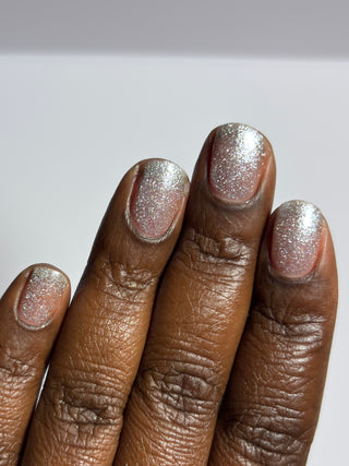 Image provided for Bee's Knees by a paid swatcher featuring the nail polish " Hold Your Unicorns "