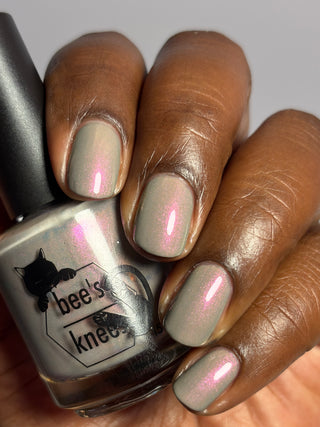 Image provided for Bee's Knees by a paid swatcher featuring the nail polish " Loving Someone is Not a Trap "