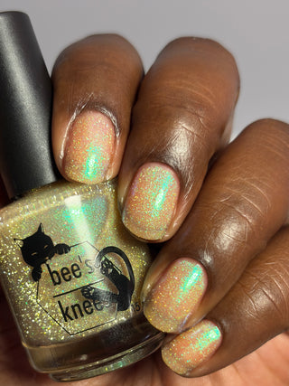 Image provided for Bee's Knees by a paid swatcher featuring the nail polish " Judgy Carlisle "