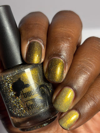Image provided for Bee's Knees by a paid swatcher featuring the nail polish " Lord Percival the Second "