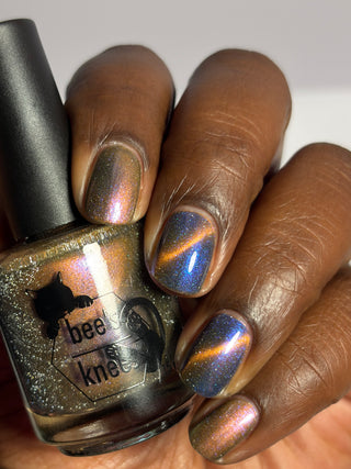 Image provided for Bee's Knees by a paid swatcher featuring the nail polish " Tether "