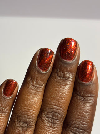 Image provided for Bee's Knees by a paid swatcher featuring the nail polish " Chained to the Desk "