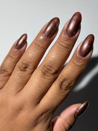 Image provided for Bee's Knees by a paid swatcher featuring the nail polish " Tend the Flames "