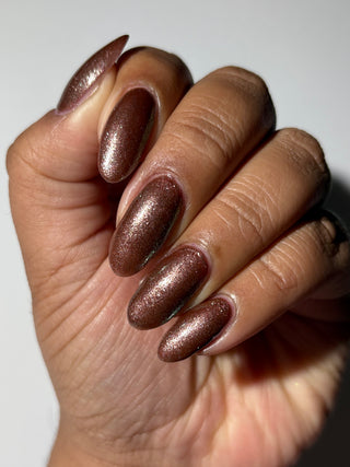 Image provided for Bee's Knees by a paid swatcher featuring the nail polish " Tend the Flames "