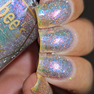 Image provided for Bee's Knees by a paid swatcher featuring the nail polish " Fair Winter Lady "
