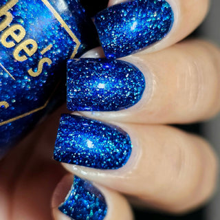 Image provided for Bee's Knees by a paid swatcher featuring the nail polish " Game Playing Deviant "