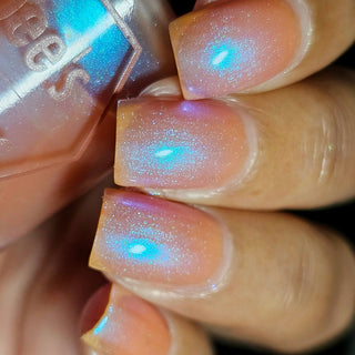 Image provided for Bee's Knees by a paid swatcher featuring the nail polish " Through Love, All is Possible "