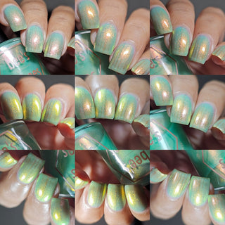 Image provided for Bee's Knees by a paid swatcher featuring the nail polish " I Will Be Your Undoing "