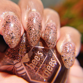 Image provided for Bee's Knees by a paid swatcher featuring the nail polish " My Place was Never in this World "