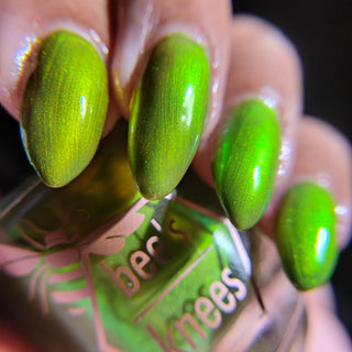 Image provided for Bee's Knees by a paid swatcher featuring the nail polish " The Spirit of the Forest "
