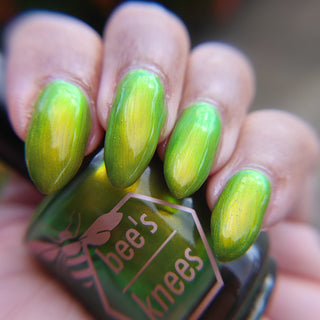 Image provided for Bee's Knees by a paid swatcher featuring the nail polish " The Spirit of the Forest "