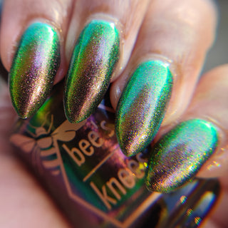 Image provided for Bee's Knees by a paid swatcher featuring the nail polish " I Would Demand a Companion "