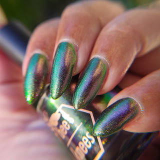 Image provided for Bee's Knees by a paid swatcher featuring the nail polish " I Would Demand a Companion "