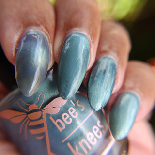 Image provided for Bee's Knees by a paid swatcher featuring the nail polish " Merciless Life "