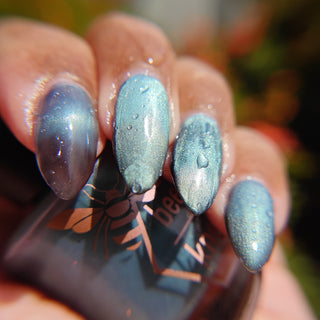 Image provided for Bee's Knees by a paid swatcher featuring the nail polish " Merciless Life "