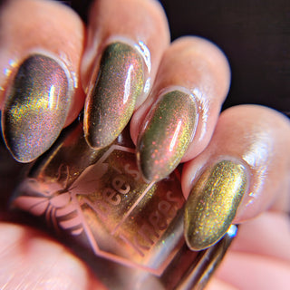 Image provided for Bee's Knees by a paid swatcher featuring the nail polish " We can Both be Human "
