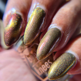 Image provided for Bee's Knees by a paid swatcher featuring the nail polish " We can Both be Human "