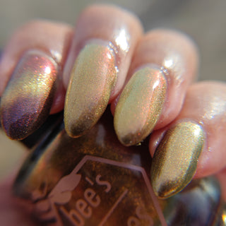 Image provided for Bee's Knees by a paid swatcher featuring the nail polish " We can Both be Human "