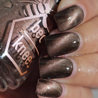Image provided for Bee's Knees by a paid swatcher featuring the nail polish " She is Gone and I Long to Follow "