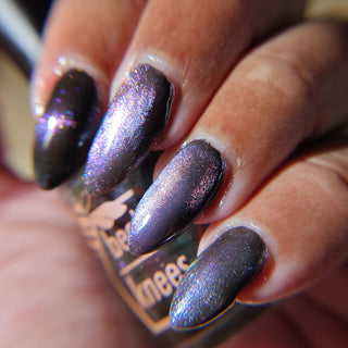Image provided for Bee's Knees by a paid swatcher featuring the nail polish " Forgive Yourself into Existence "