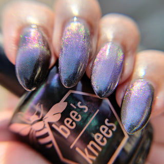 Image provided for Bee's Knees by a paid swatcher featuring the nail polish " Forgive Yourself into Existence "