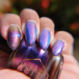 Image provided for Bee's Knees by a paid swatcher featuring the nail polish " Take Me with You "