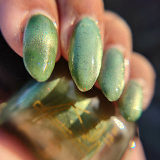 Image provided for Bee's Knees by a paid swatcher featuring the nail polish " Coercer "