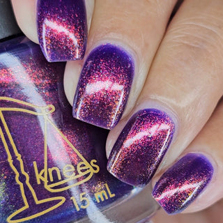 Image provided for Bee's Knees by a paid swatcher featuring the nail polish " The Great Unraveling "