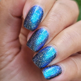 Image provided for Bee's Knees by a paid swatcher featuring the nail polish " Every Accusation is Always a Confession "