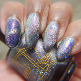 Image provided for Bee's Knees by a paid swatcher featuring the nail polish " True Power Lies in the Shadows "